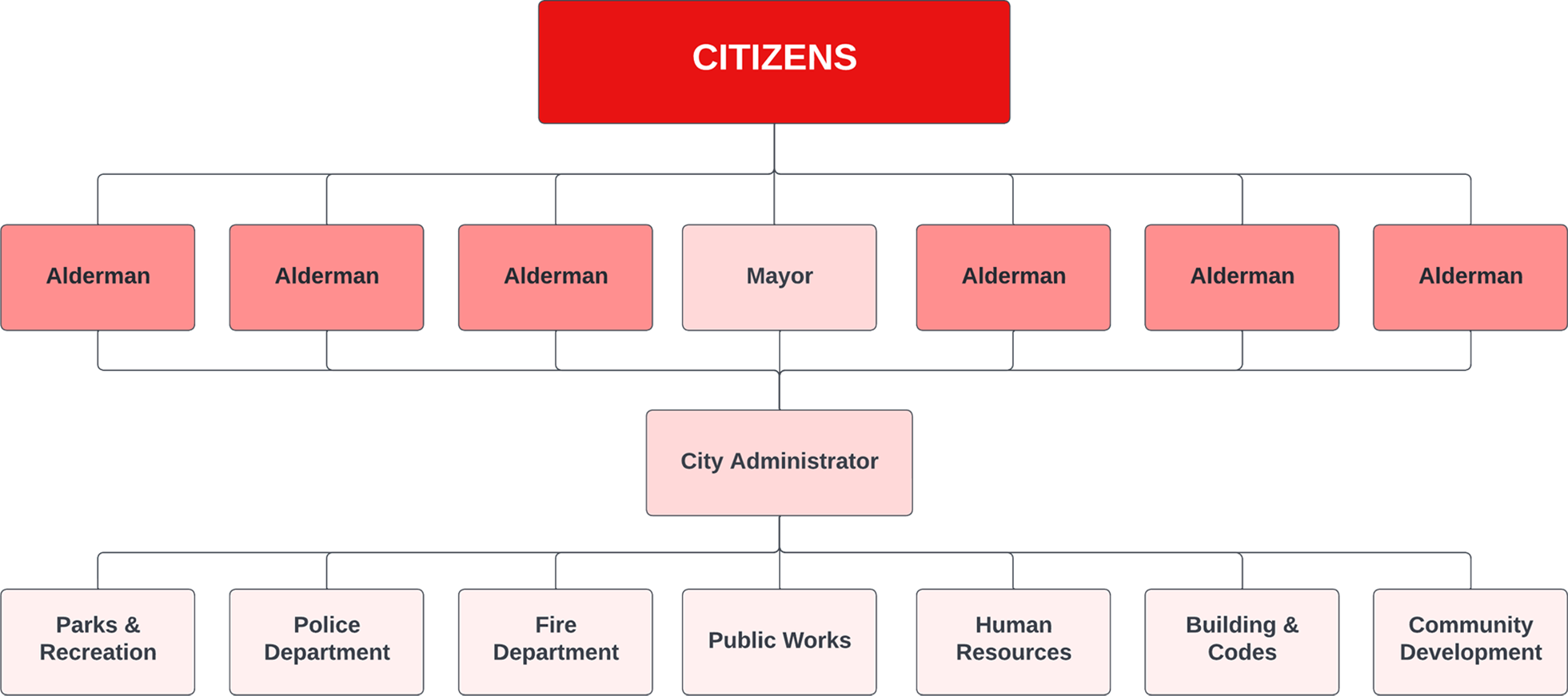 Council Administrator form of government, and what role the alderman plan